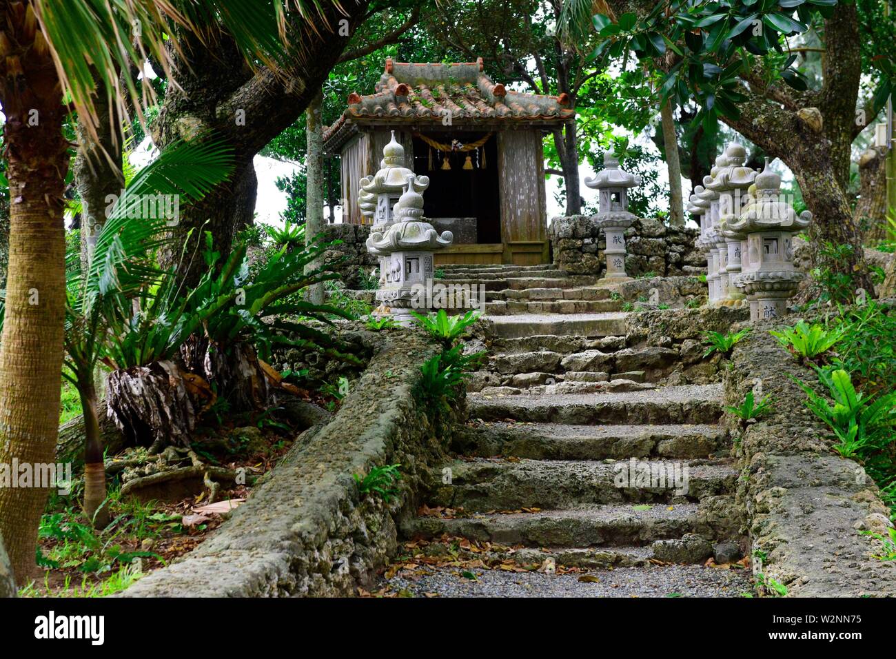 Temple of Kabira on Ishigaki island, Okinawa Prefecture, Japan, Asia. Stock Photo