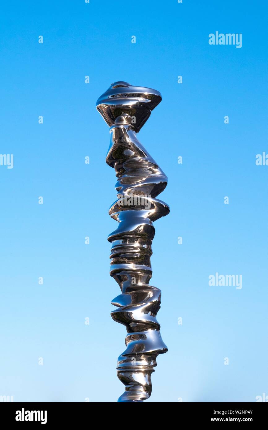 Shiny statue in Valencia, Spain Stock Photo Alamy