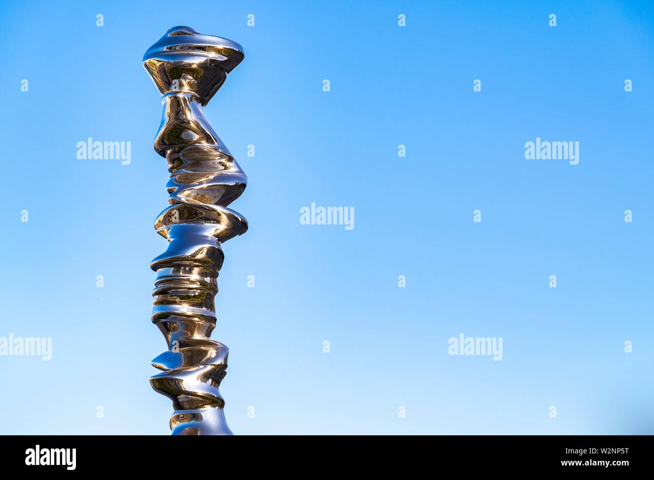 Shiny statue in Valencia, Spain Stock Photo Alamy
