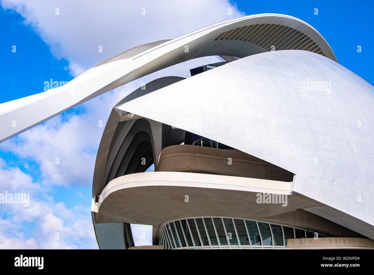 Palau de les Artes Reina Sofia, Ciudad de las artes y las ciencias, City of Arts and Science, Valencia, Spain, Europe. Stock Photo