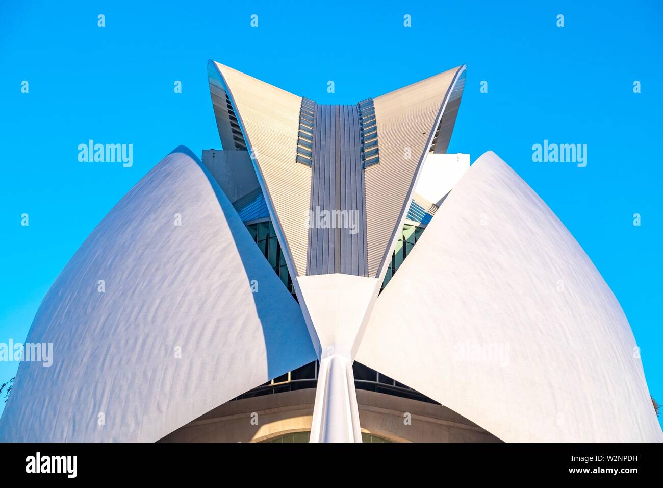 Palau de les Artes Reina Sofia, Ciudad de las artes y las ciencias, City of Arts and Science, Valencia, Spain, Europe. Stock Photo