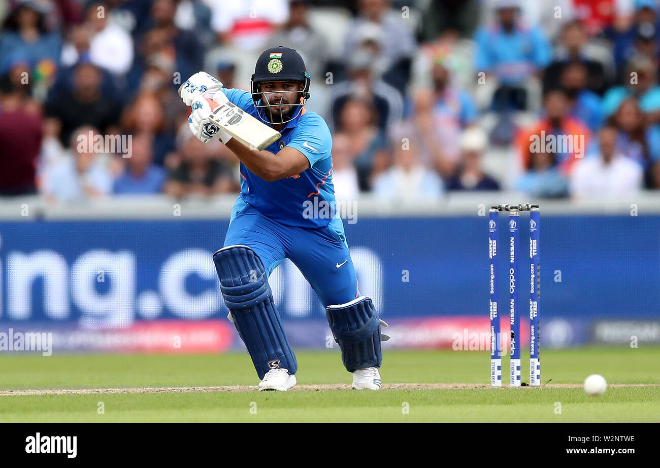 India's Rishabh Pant in batting action during the ICC World Cup, Semi