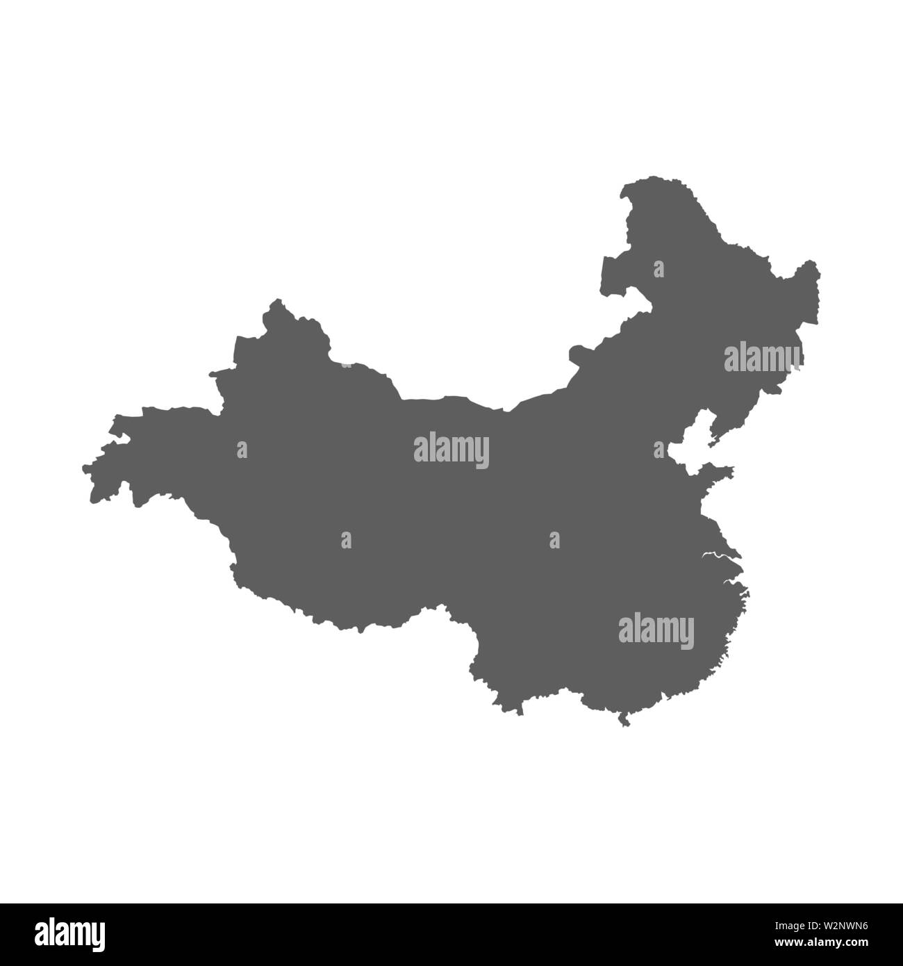 Vector china map isolated on white back Stock Vector