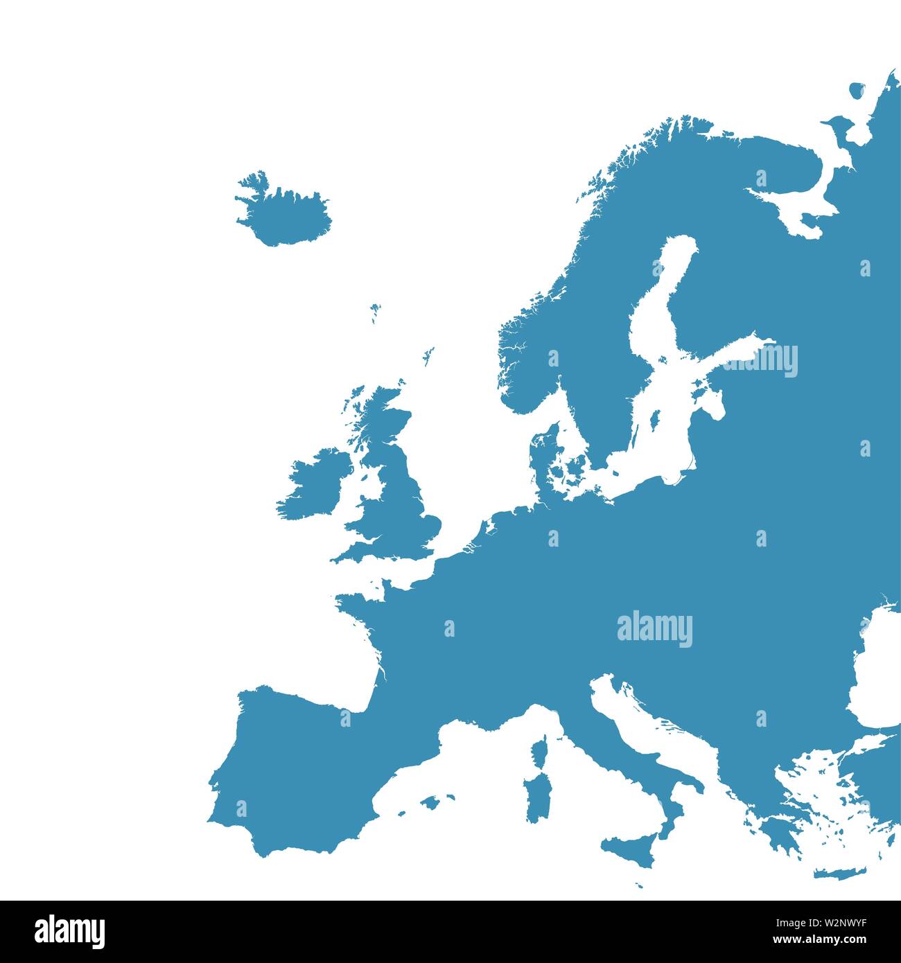 Europe vector map isolated on white back Stock Vector