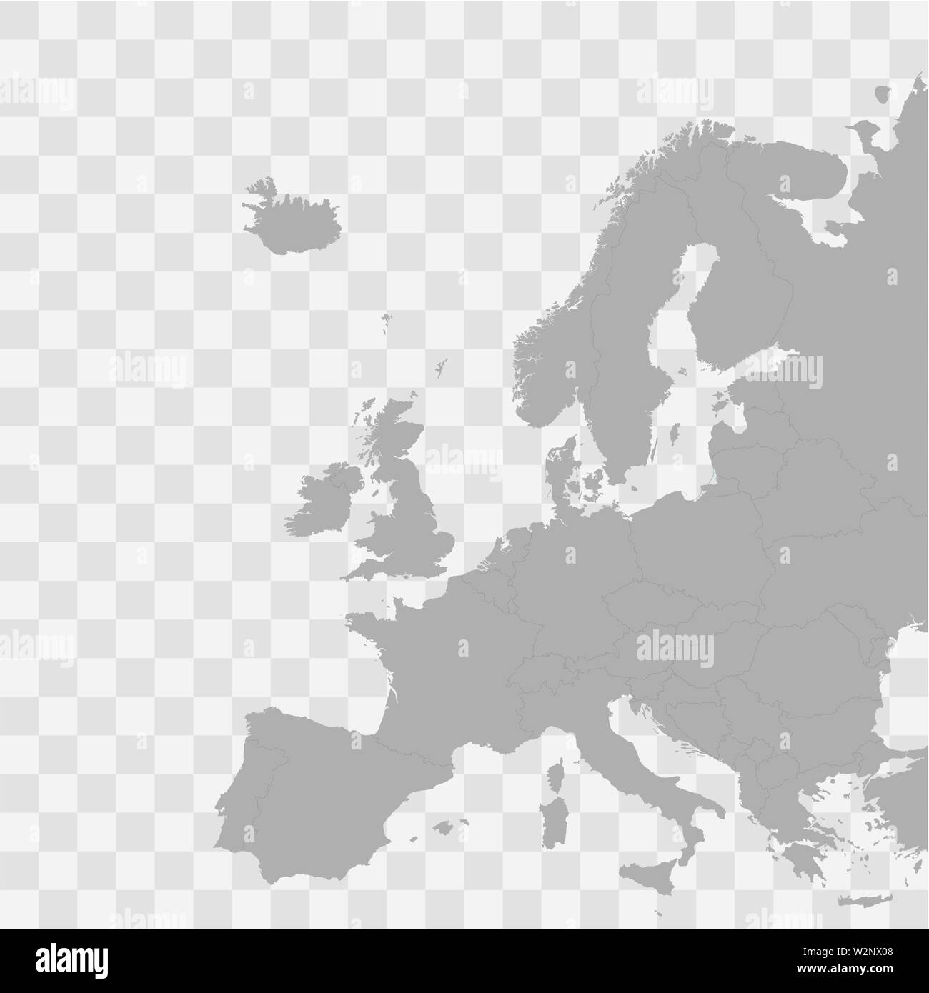 Europe vector map isolated on white back Stock Vector