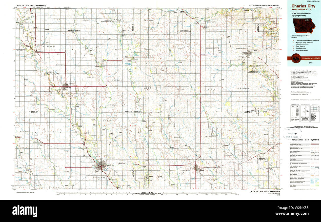Charles city iowa map hi-res stock photography and images - Alamy