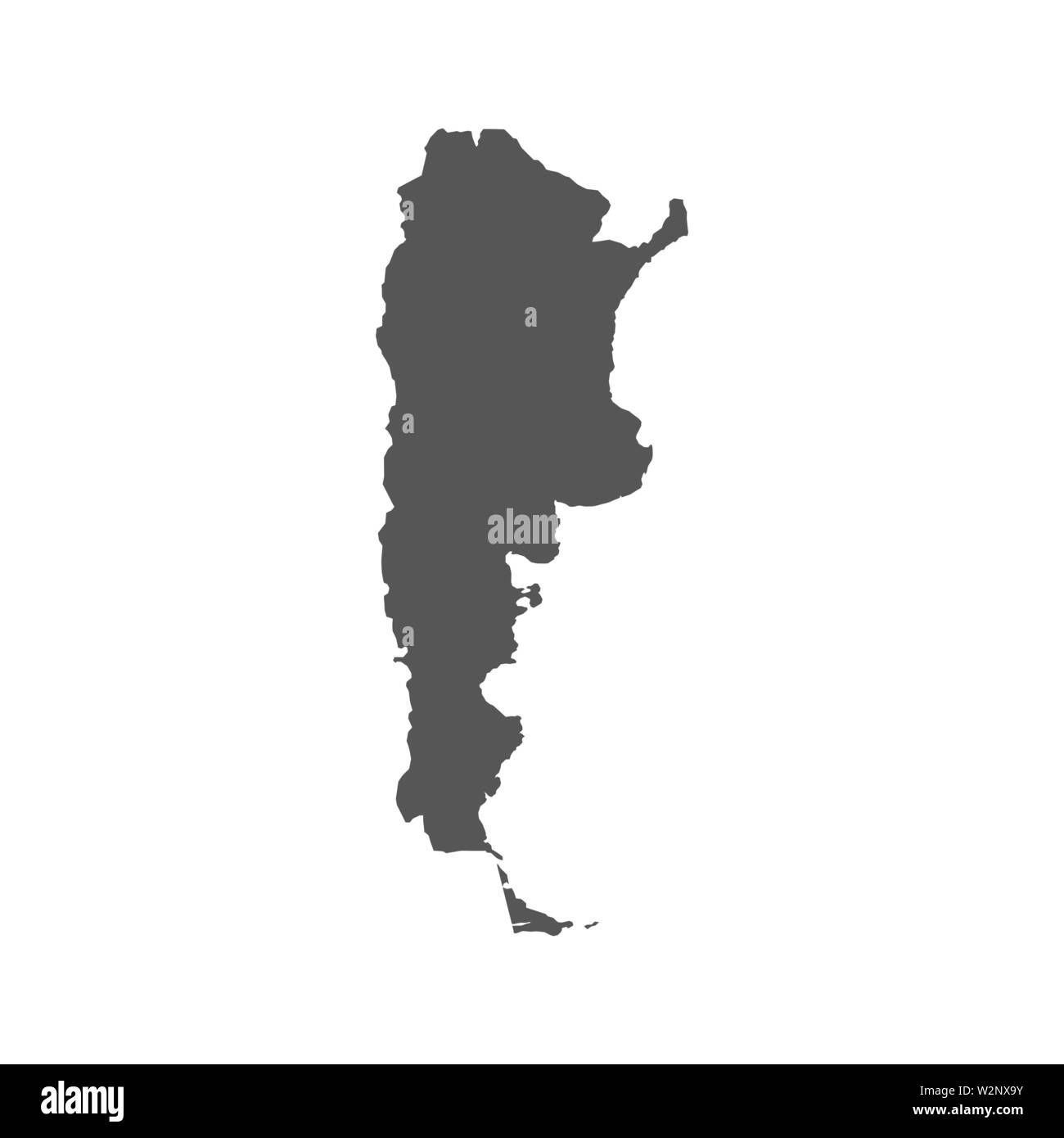 Vector Argentina map isolated on white back Stock Vector