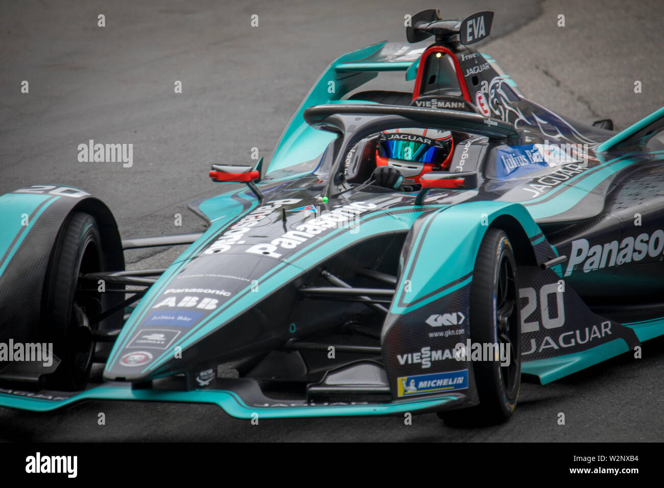 Mitch Evans during Qualifying session ahead of the Julius Bär Formula E race in the swiss capital Bern. Stock Photo