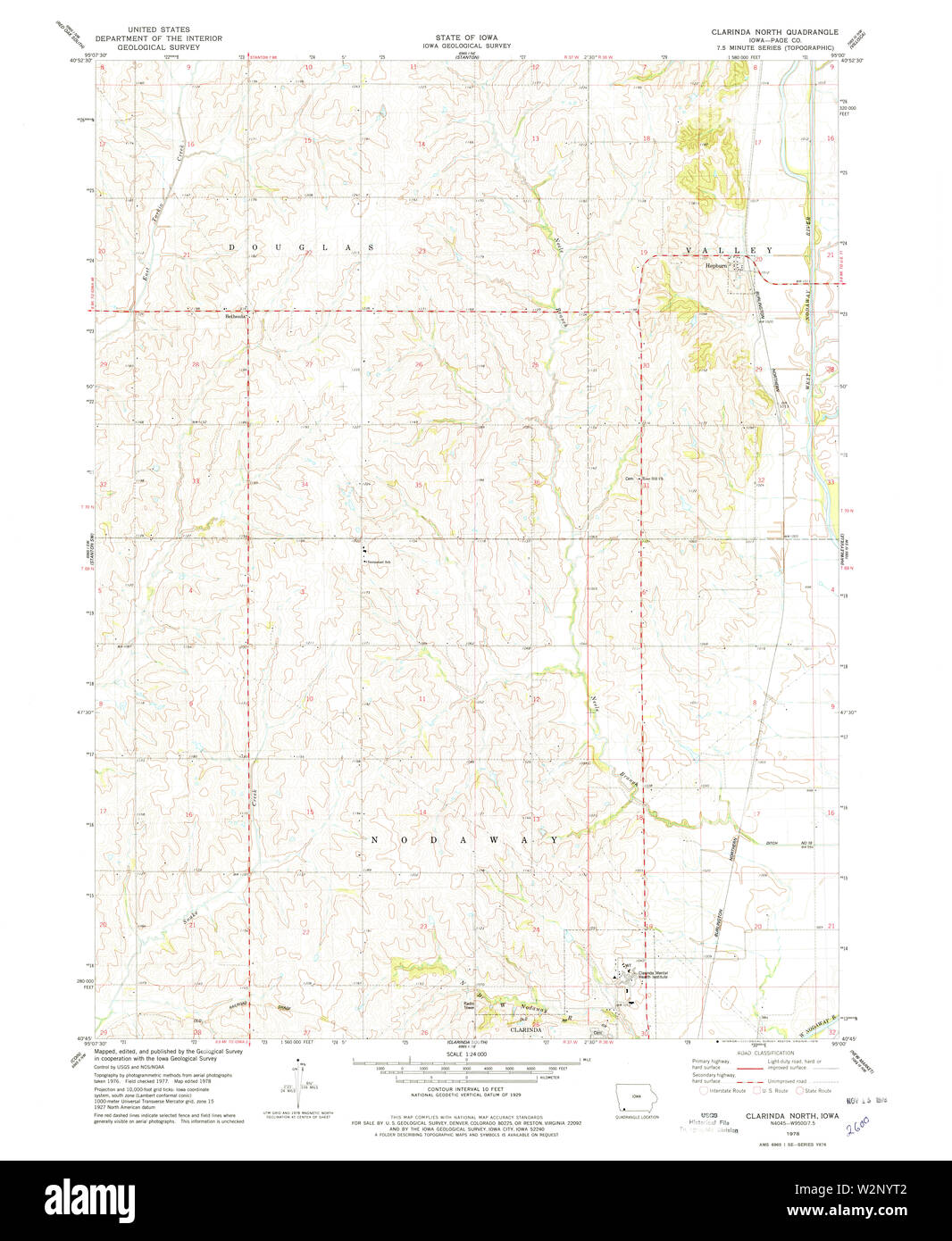 Map of clarinda Cut Out Stock Images & Pictures Alamy