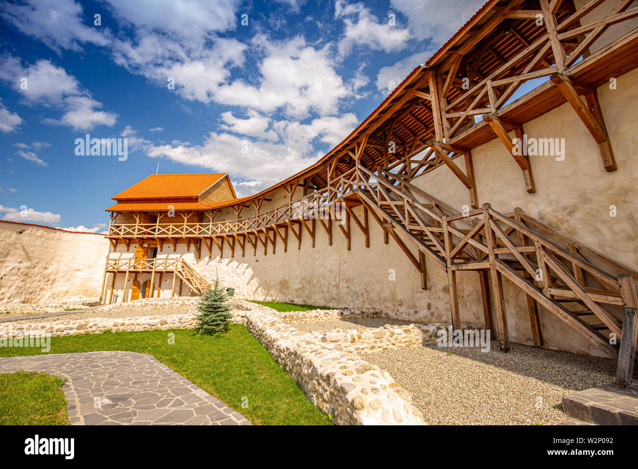Medieval fortress Marienburg, Feldioara, Romania Stock Photo Alamy