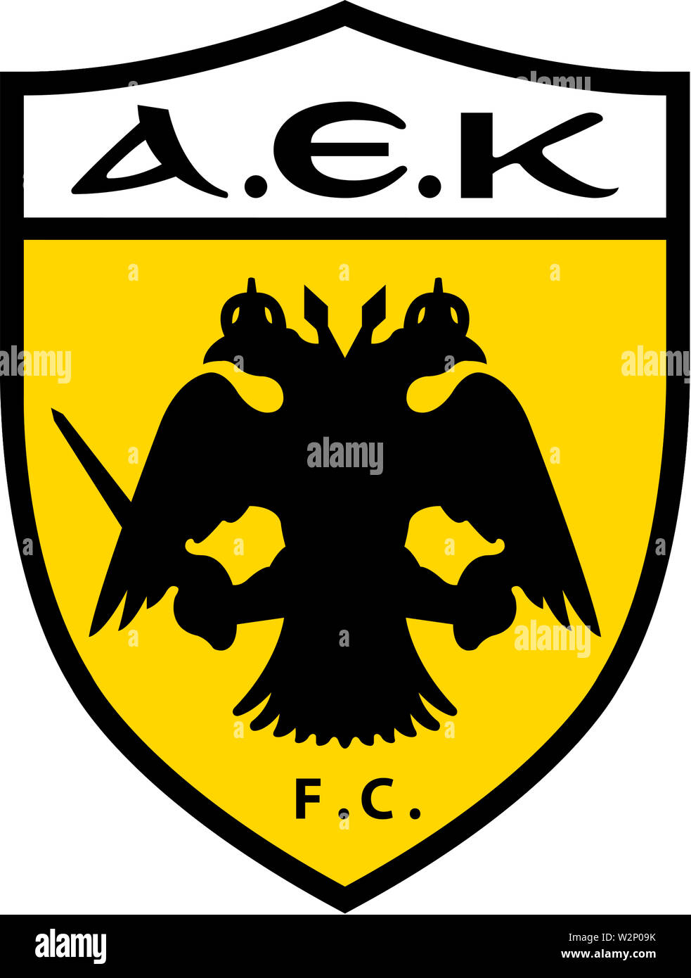 Logo of Greek football team AEK Athens FC - Greece Stock Photo - Alamy