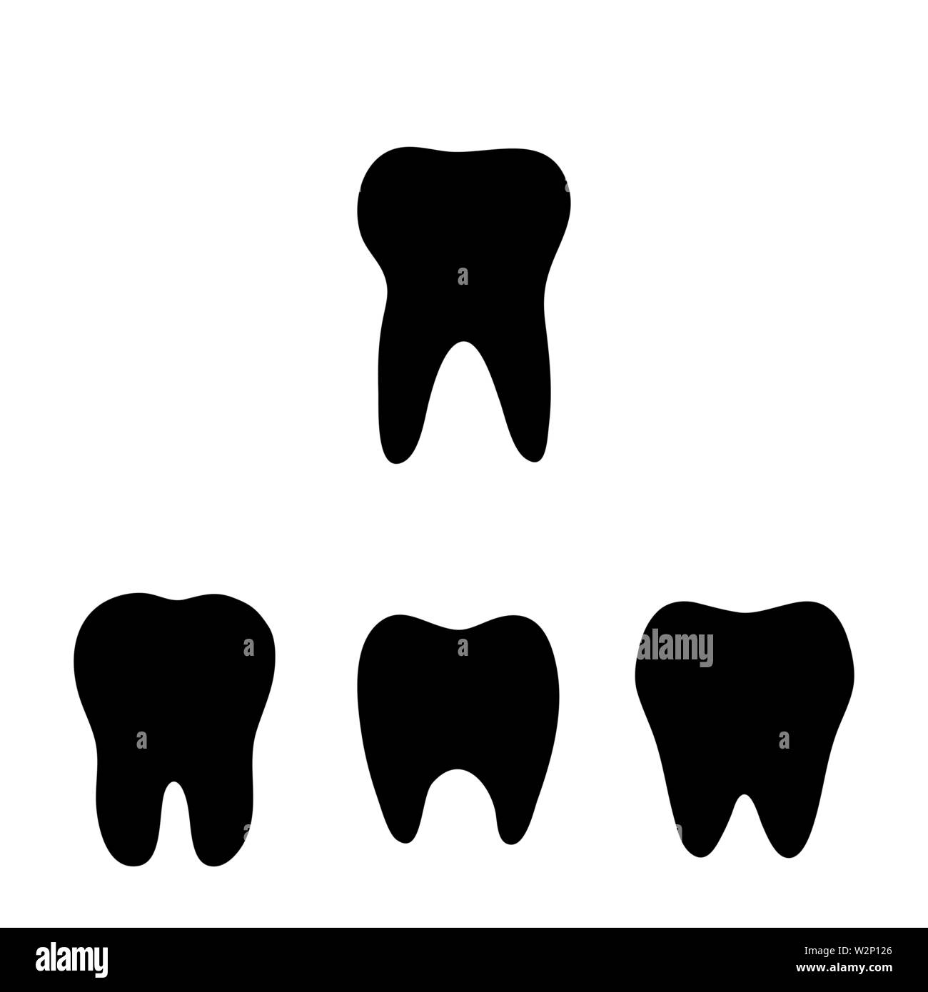 Tooth icon sign isolated on white background Stock Vector Image & Art ...