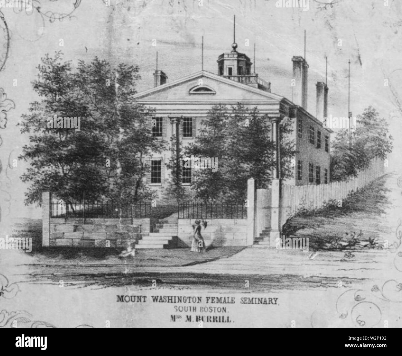 Map of boston 1852 Black and White Stock Photos & Images - Alamy