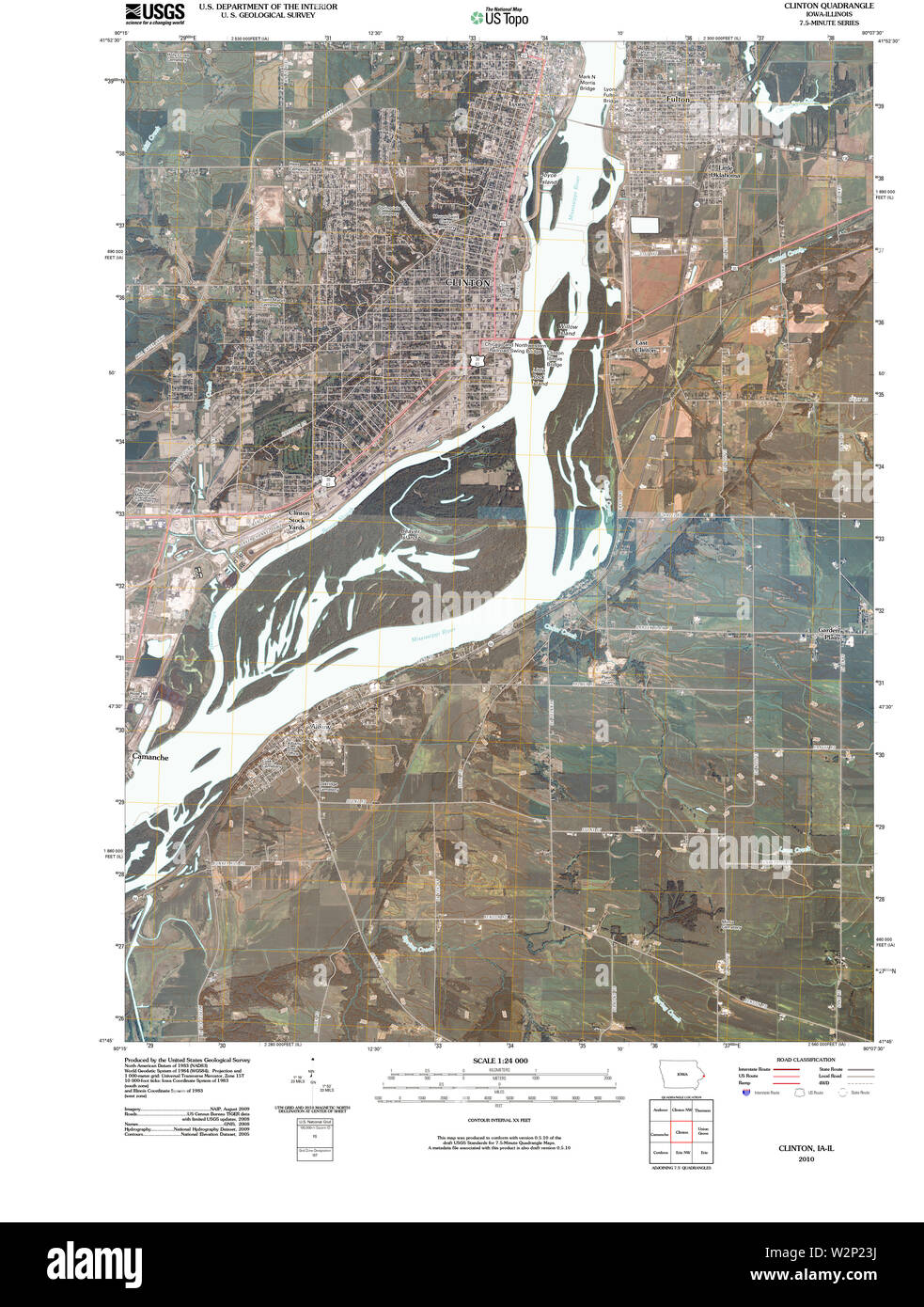 Map of clinton iowa hires stock photography and images Alamy