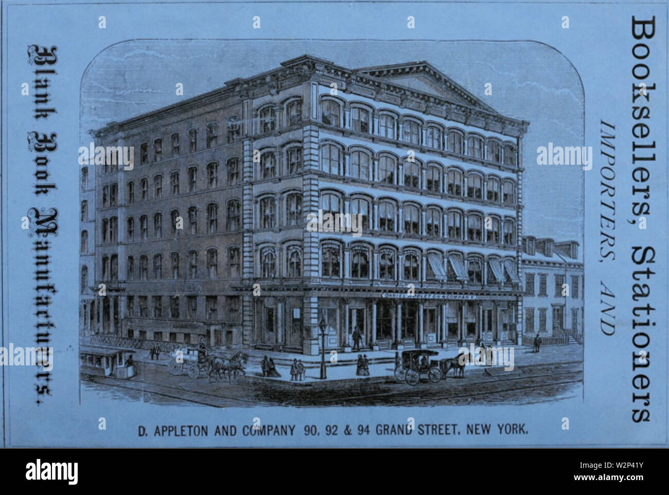 1869 D Appleton and Co NYC Stock Photo
