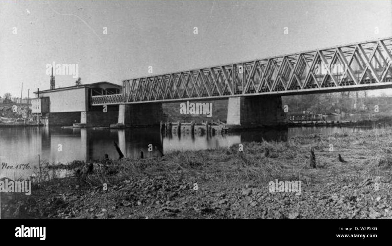 1876 photo of Grays Ferry Bridge Stock Photo