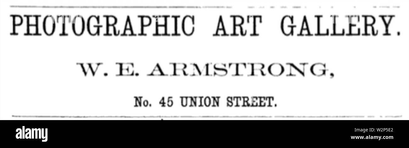 1880 William E Armstrong photographer Union Street in Nashville Tennessee advert Stock Photo