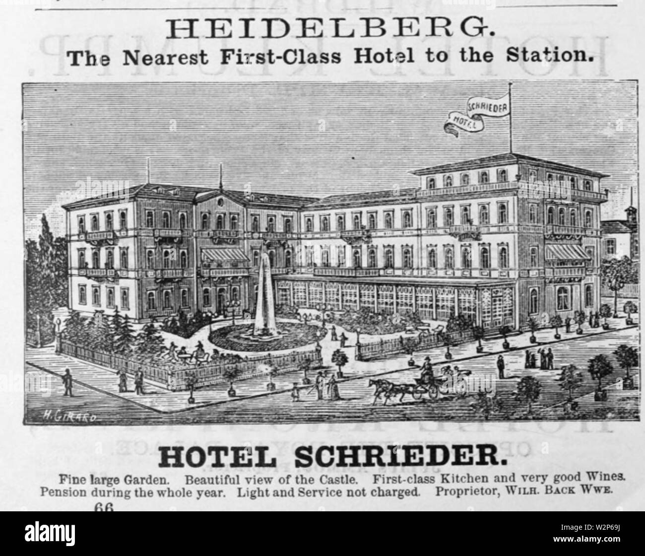 15 Hotel Schrieder Heidelberg Ad Harpers Handbook For Travellers In Europe Stock Photo Alamy