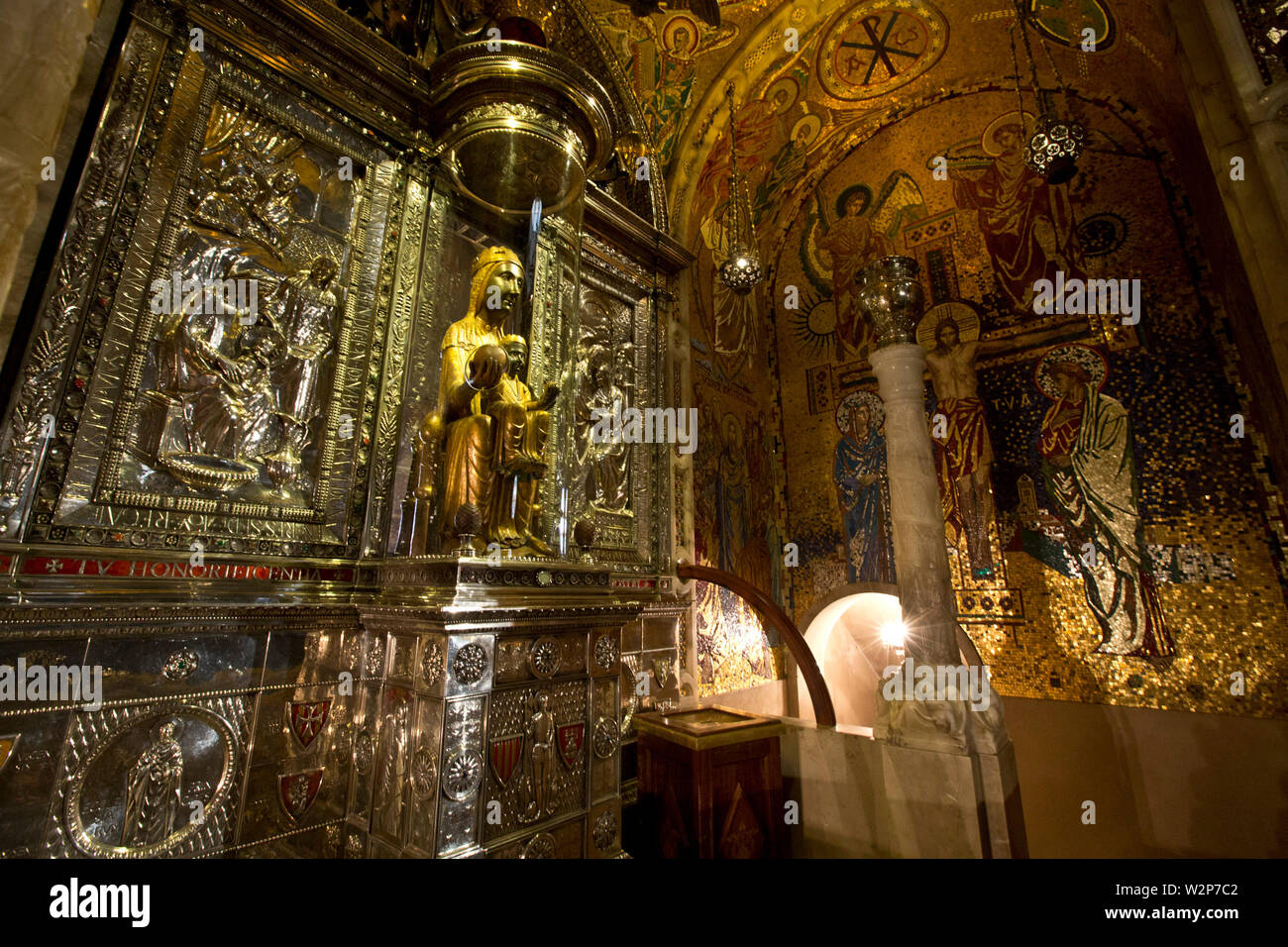 SANTA MARIA DE MONTSERRAT ABBEY, SPAIN Stock Photo