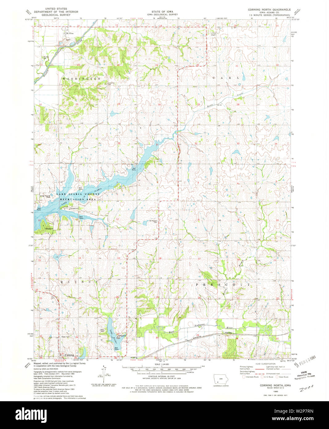 Corning iowa map Cut Out Stock Images & Pictures Alamy