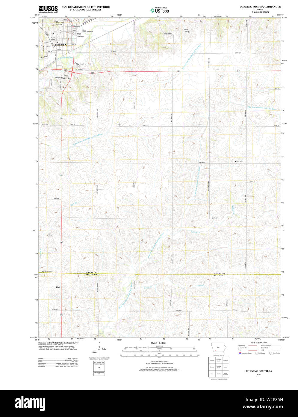 Corning iowa map Cut Out Stock Images & Pictures Alamy