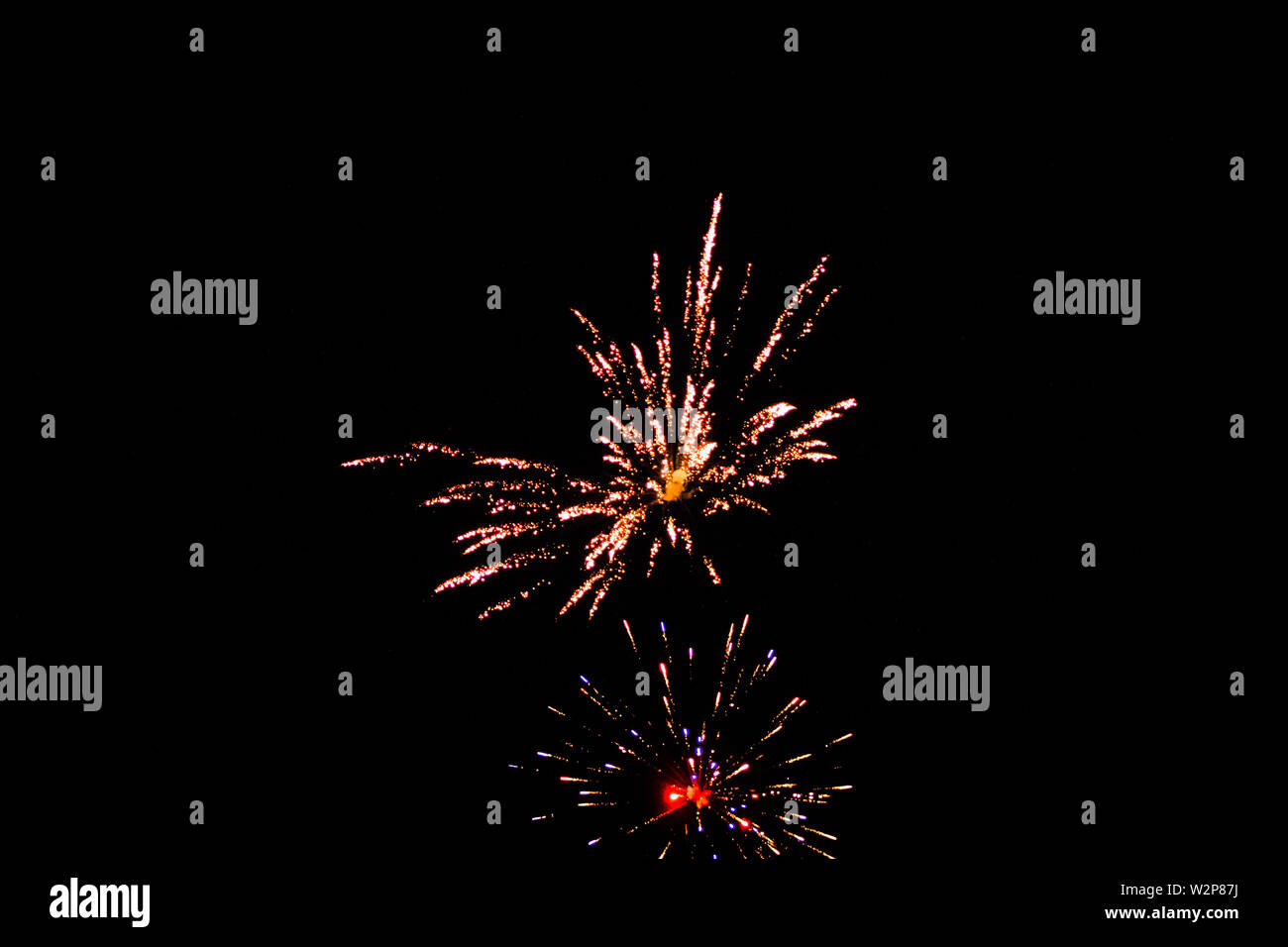 Firework display in Grand Rapids Stock Photo Alamy