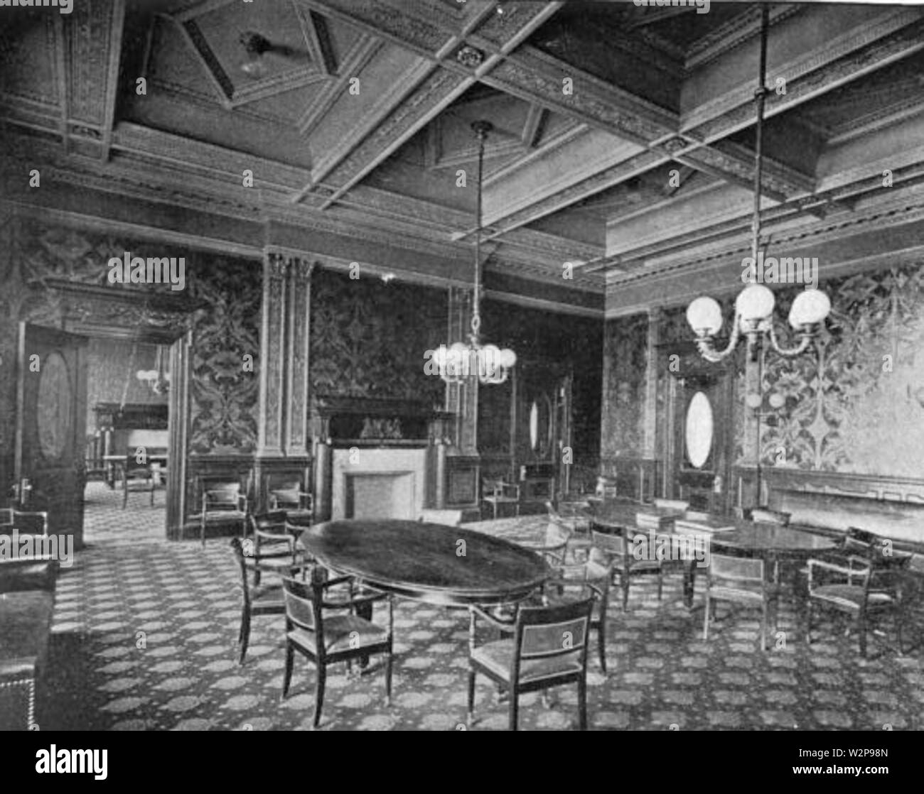 1908 House ReadingRoom Massachusetts StateHouse Boston Stock Photo