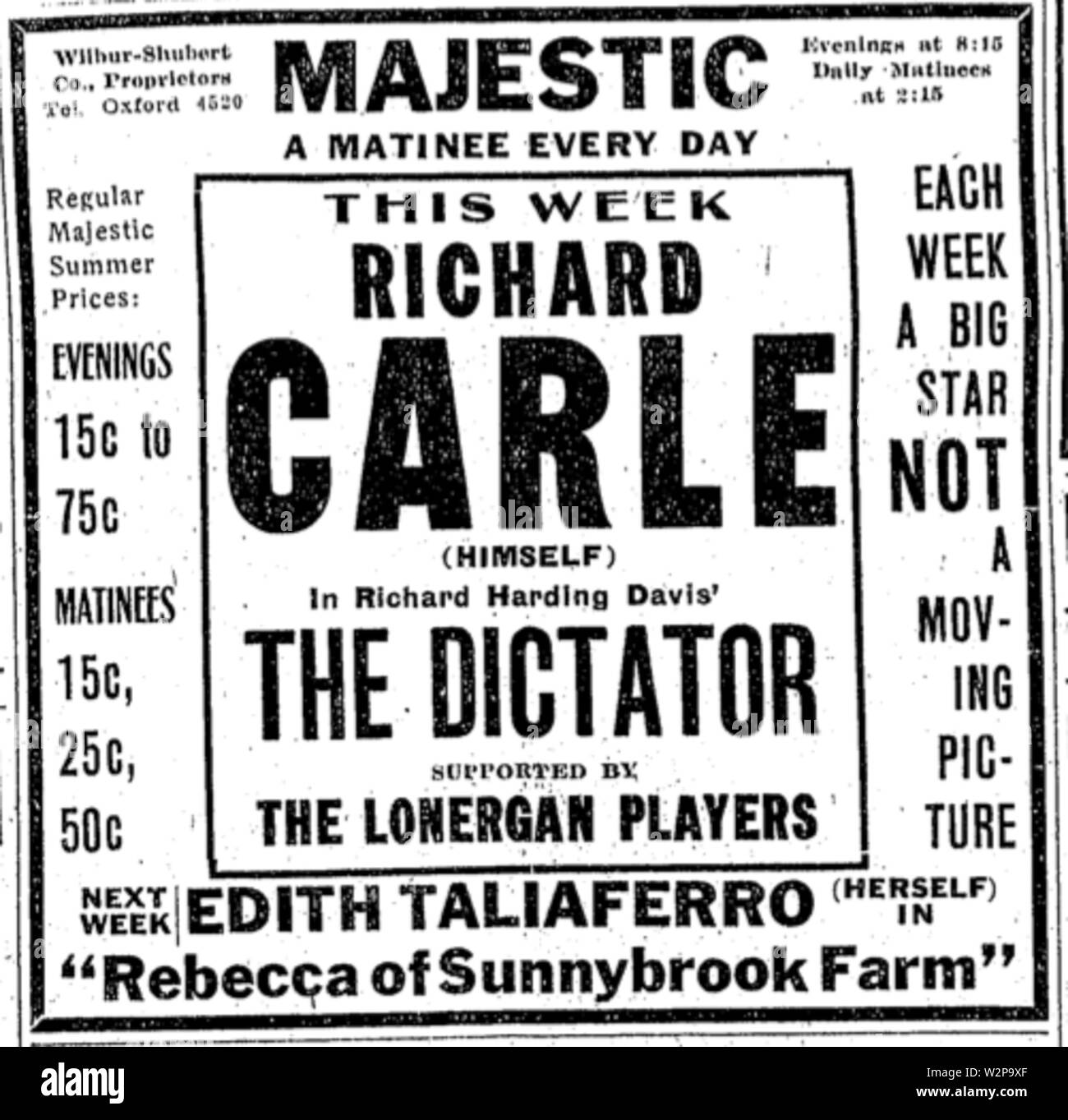 Early movie theatre Black and White Stock Photos & Images - Alamy