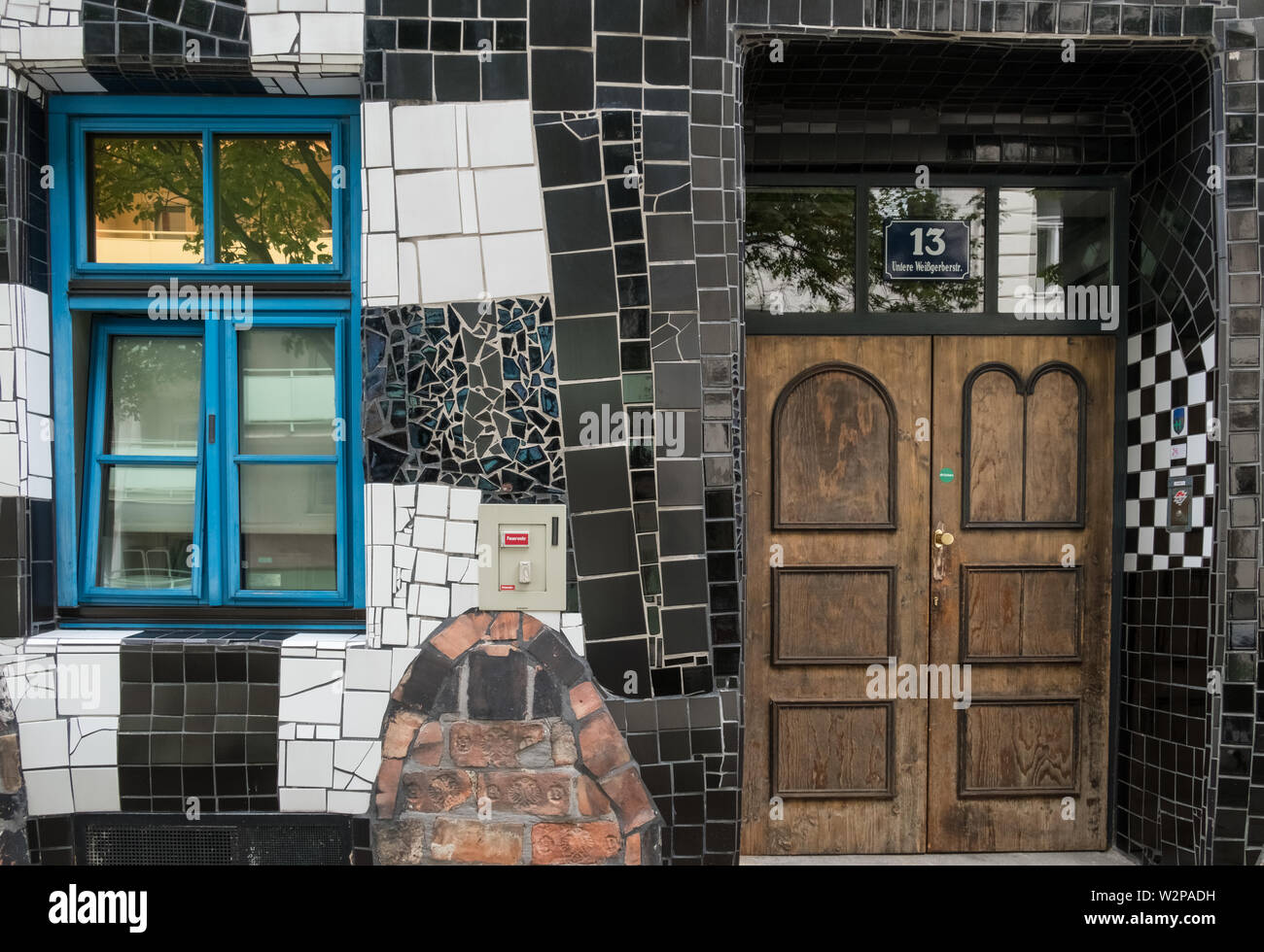 Exterior view of KunstHausWien, a museum featuring artist and architect Friedensreich Hundertwasser, Landstrabe District, Vienna, Austria Stock Photo