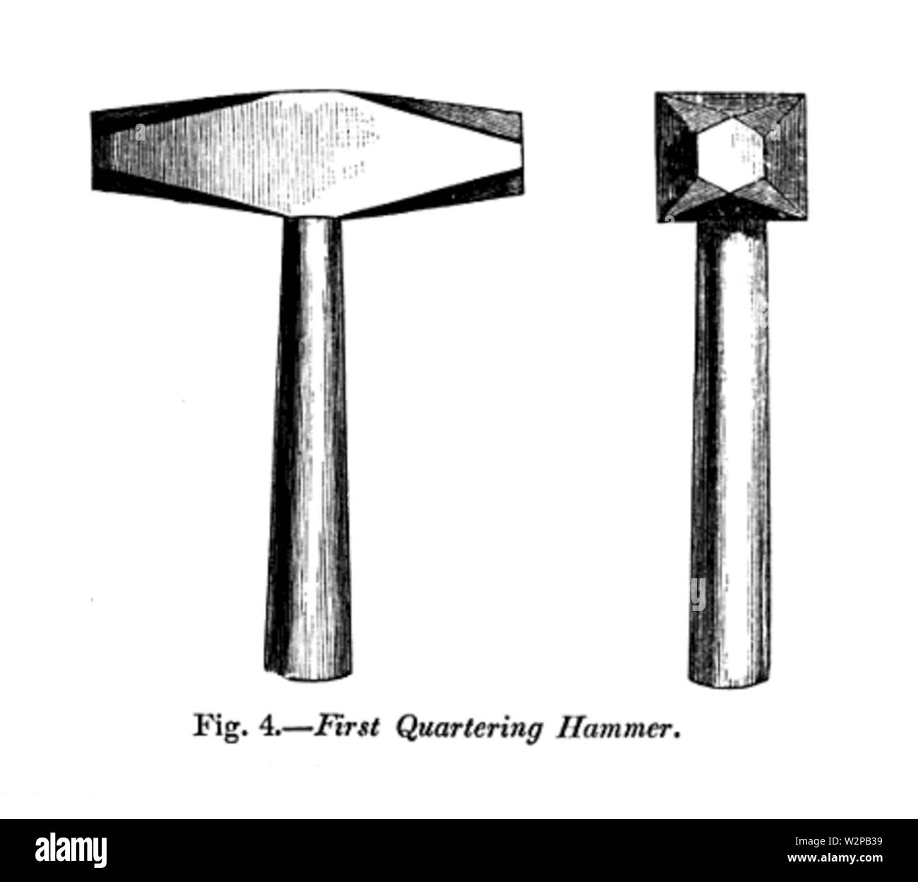 19th century knowledge gun flint first quartering hammer Stock Photo
