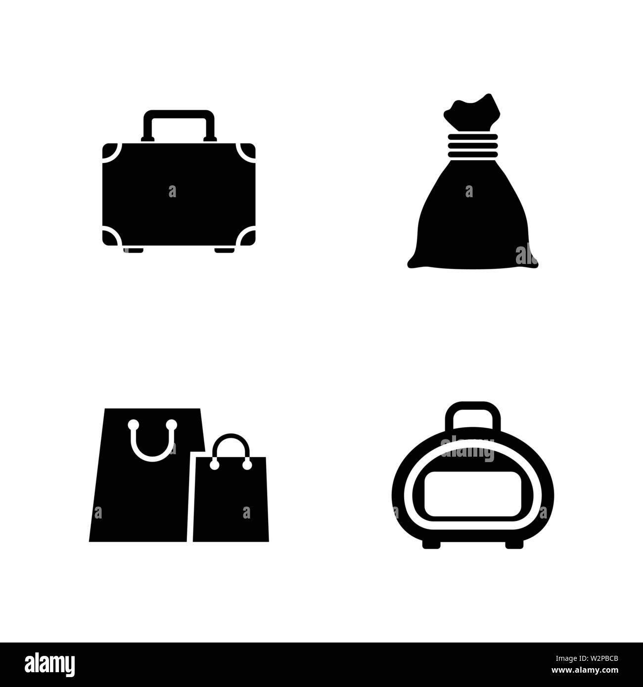 Bag. Simple Related Vector Icons Set for Video, Mobile Apps, Web Sites ...