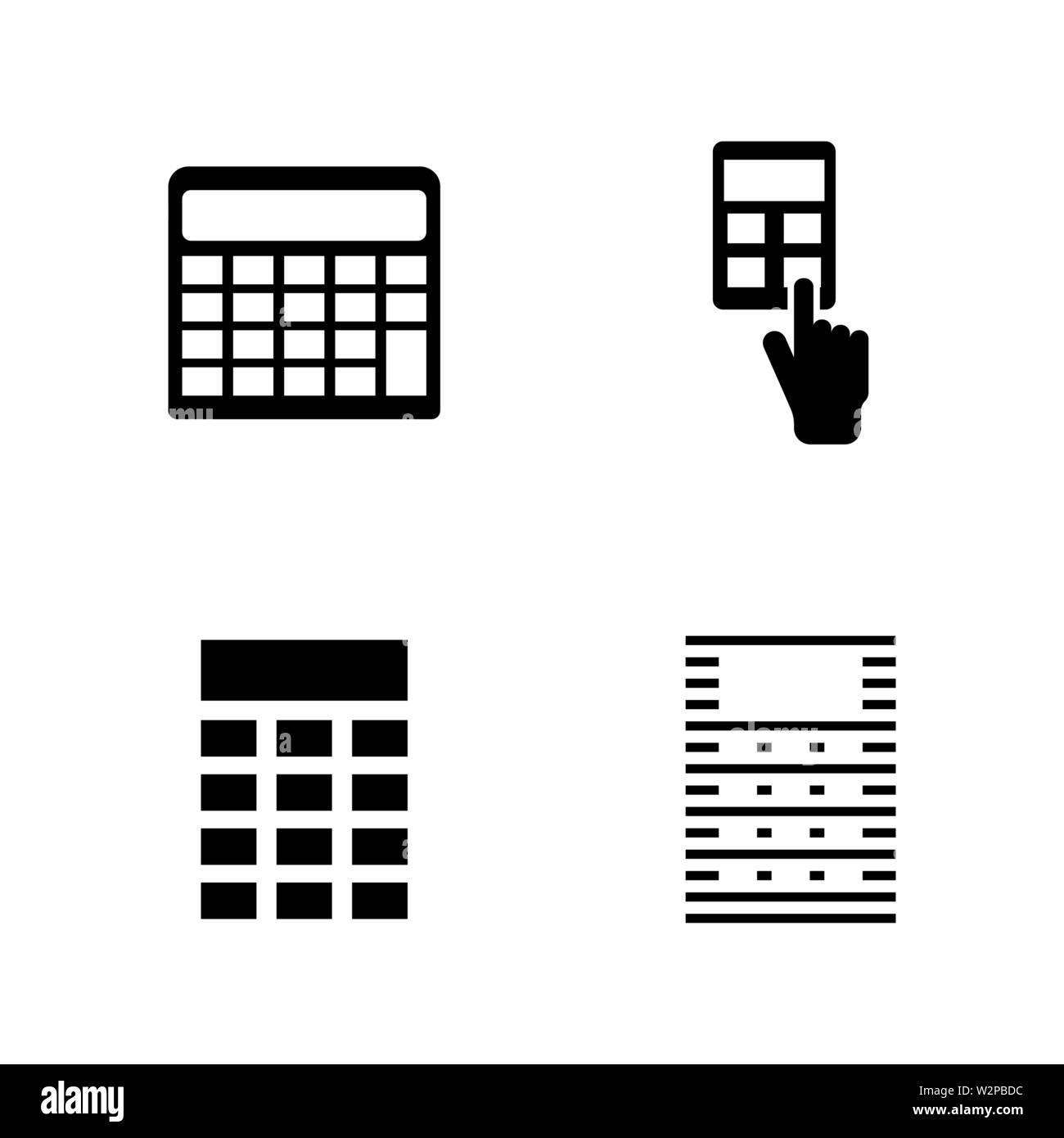 Calculator. Simple Related Vector Icons Set for Video, Mobile Apps, Web ...