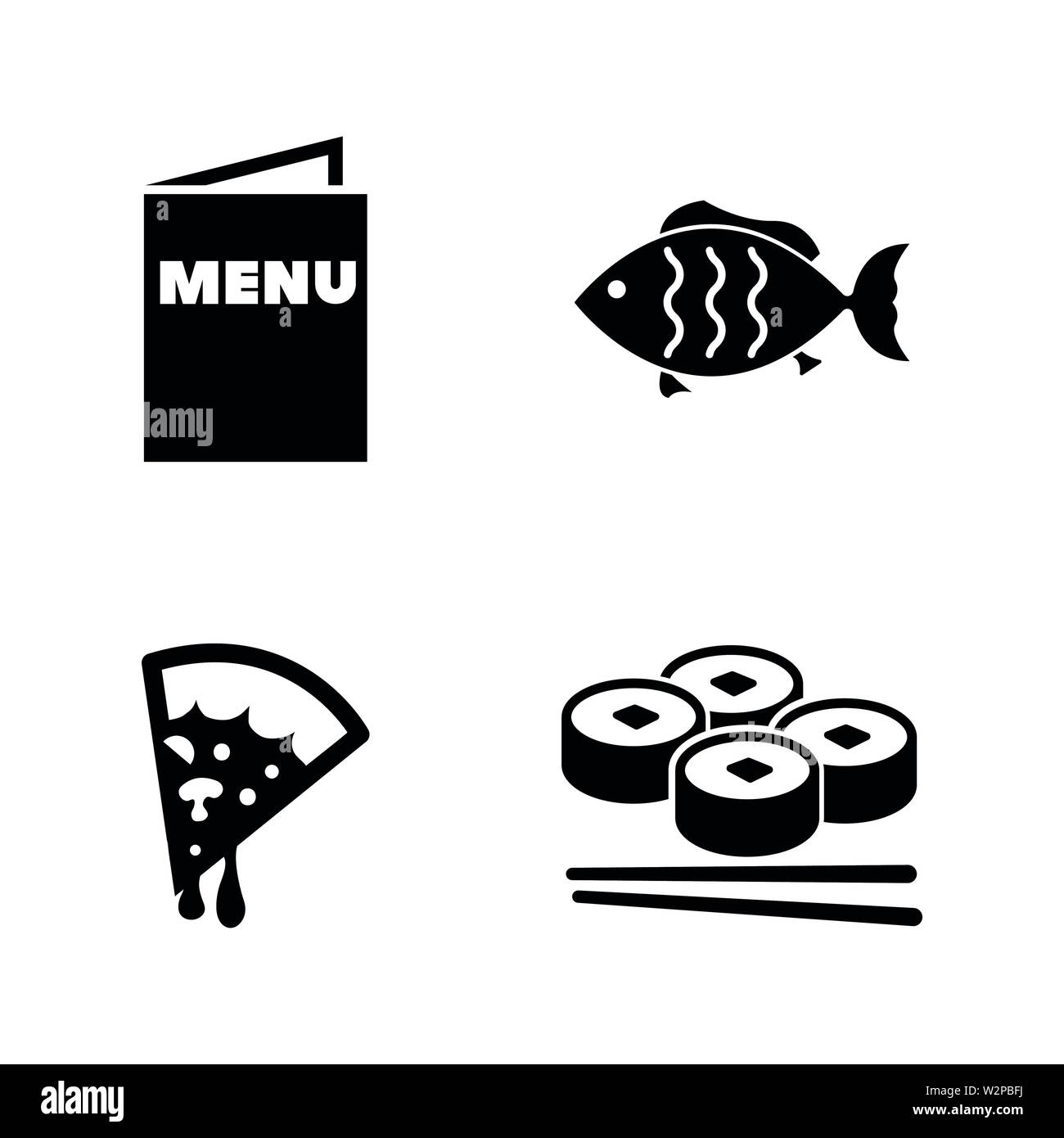 Food. Simple Related Vector Icons Set for Video, Mobile Apps, Web Sites ...
