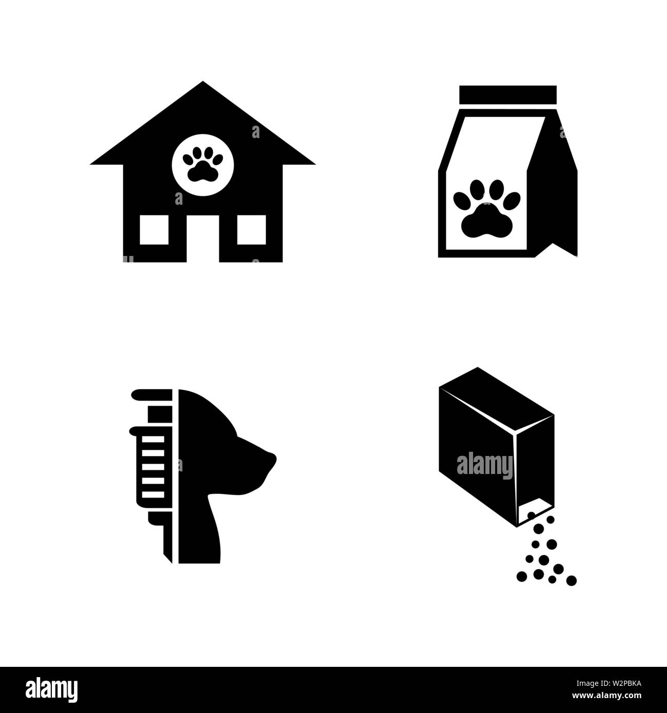Animal Shelter. Simple Related Vector Icons Set for Video, Mobile Apps, Web  Sites, Print Projects and Your Design. Black Flat Illustration on White Ba  Stock Vector Image & Art - Alamy