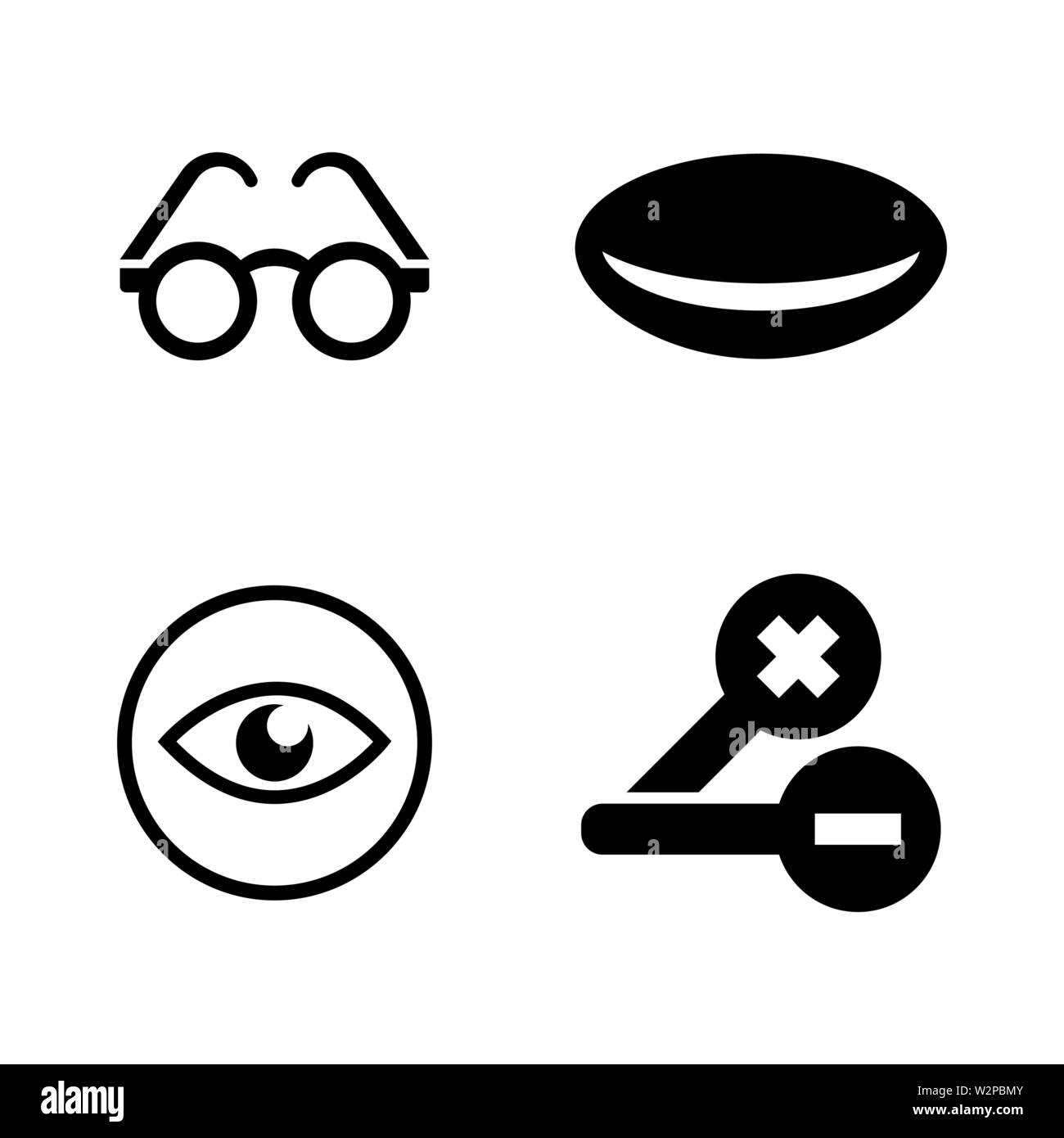 Optometry. Simple Related Vector Icons Set for Video, Mobile Apps, Web ...