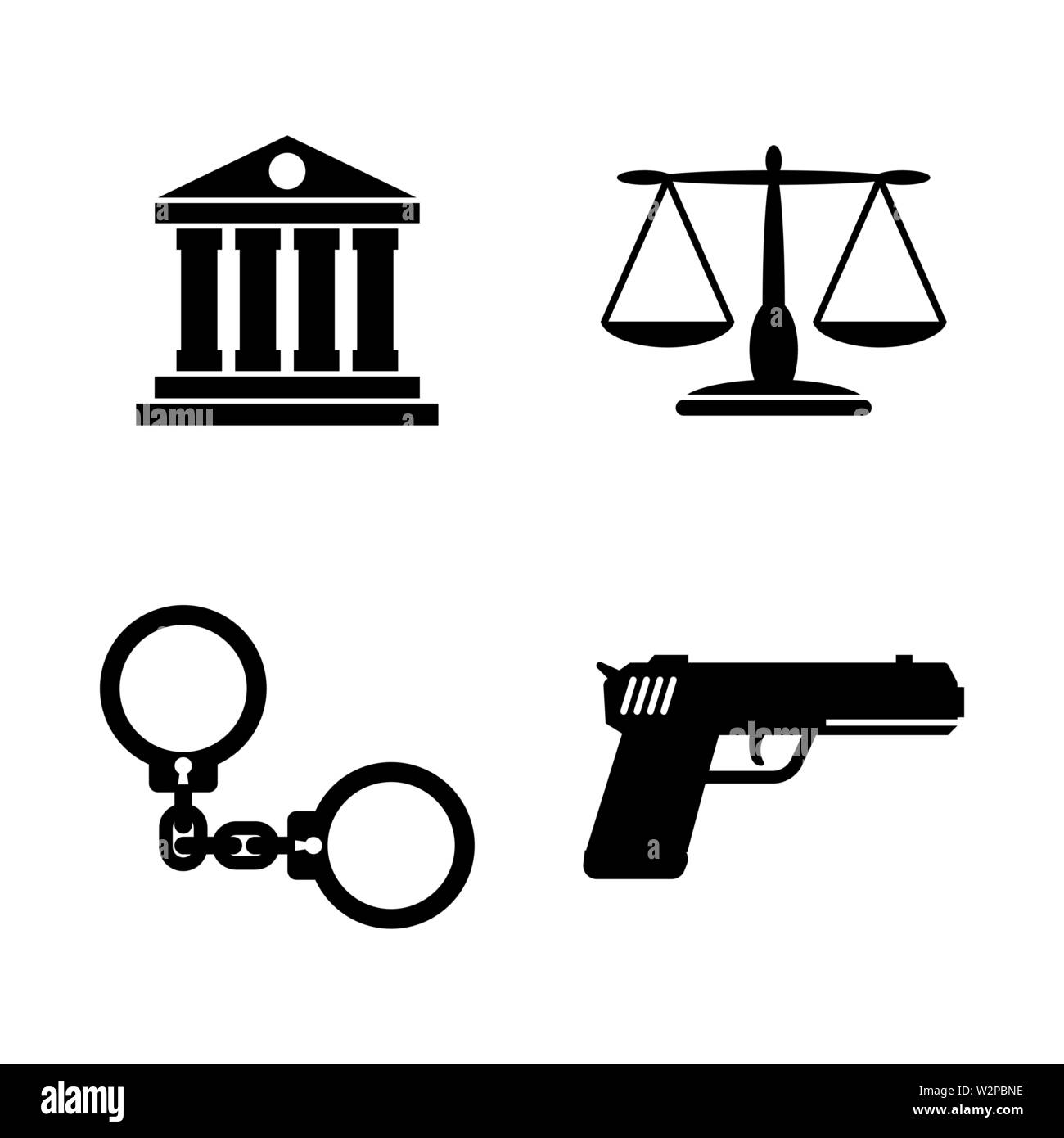 Law Justice. Simple Related Vector Icons Set for Video, Mobile Apps ...