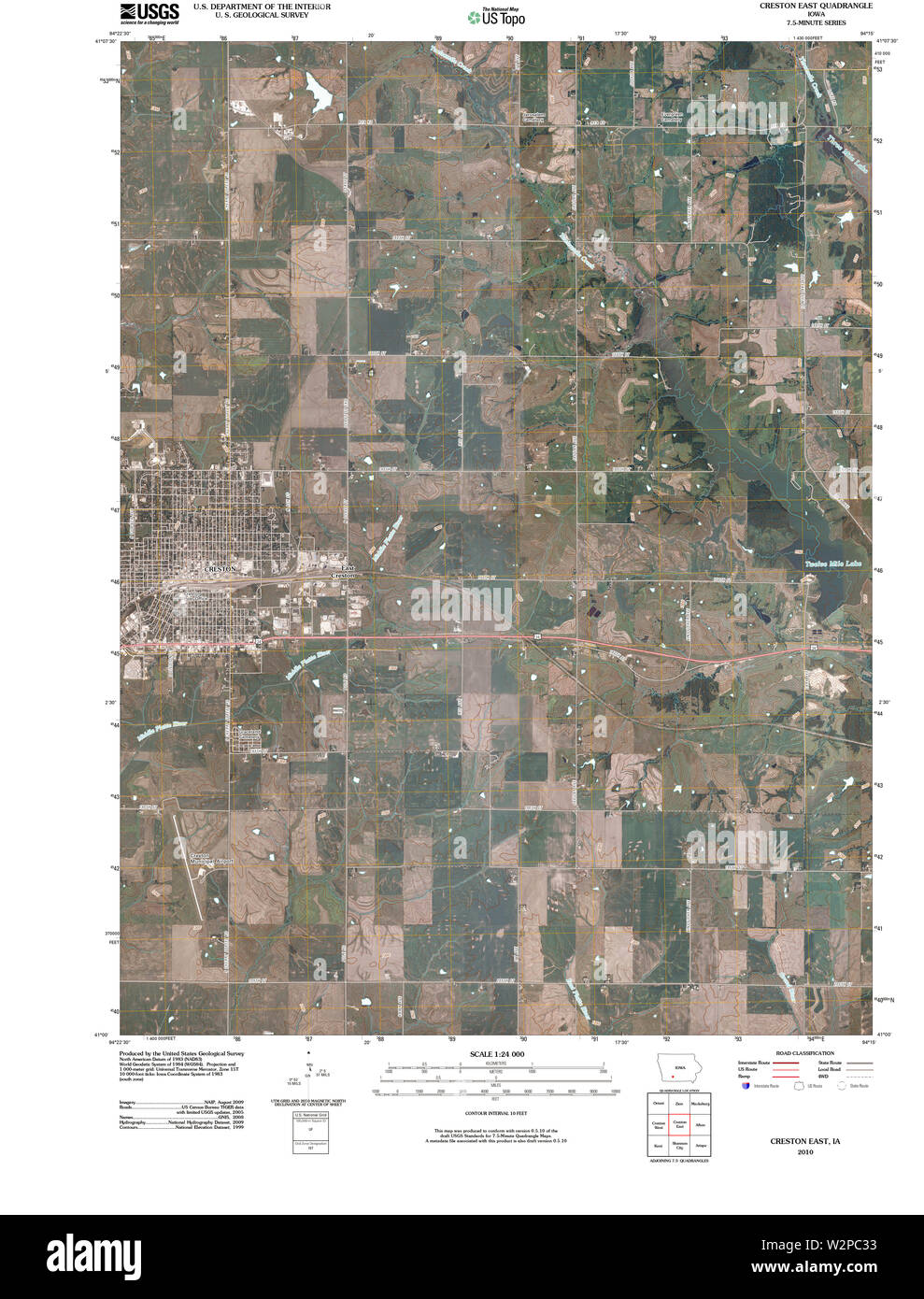 Creston Iowa Map High Resolution Stock Photography and Images Alamy