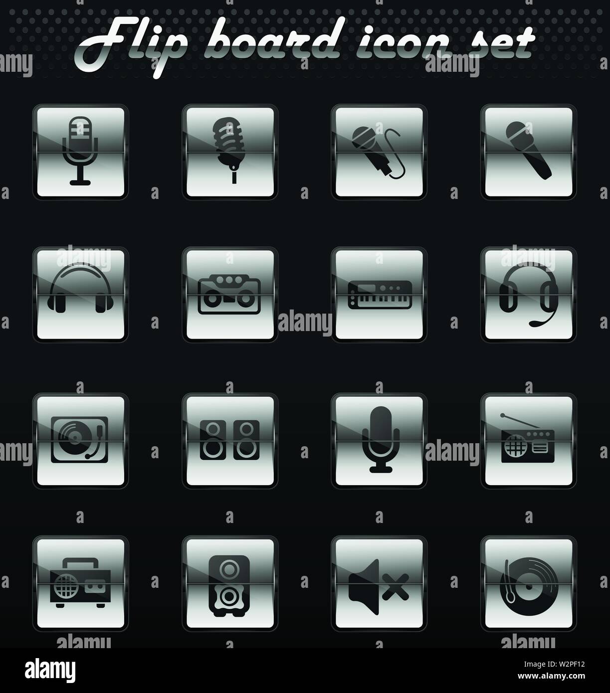 Flip microphone Stock Vector Images Alamy