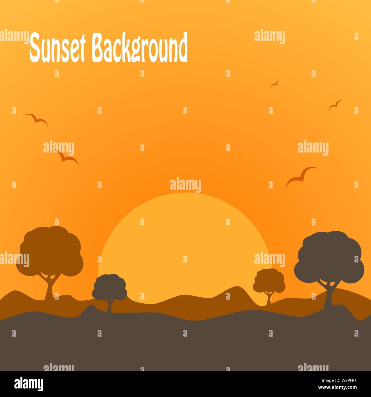 Mexican desert sunset scene Stock Vector Images - Alamy