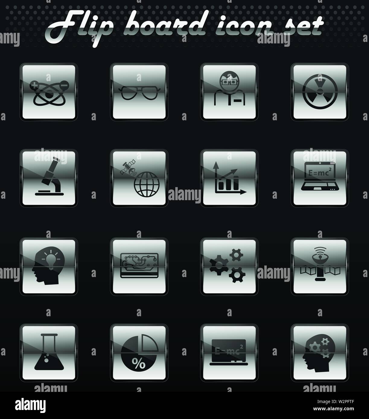 science vector flip mechanical icons for user interface design Stock ...