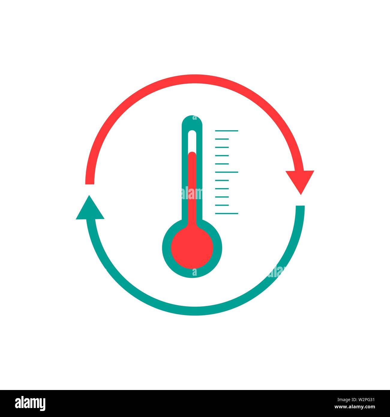 Hot or cold temperature. Nature season concept Stock Vector Image & Art