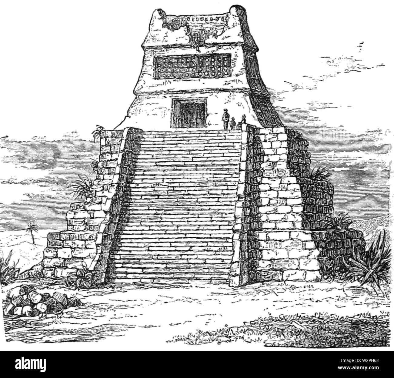 Aztec temple Black and White Stock Photos & Images - Alamy