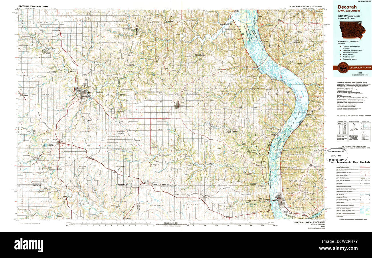 Map of decorah iowa Cut Out Stock Images & Pictures Alamy