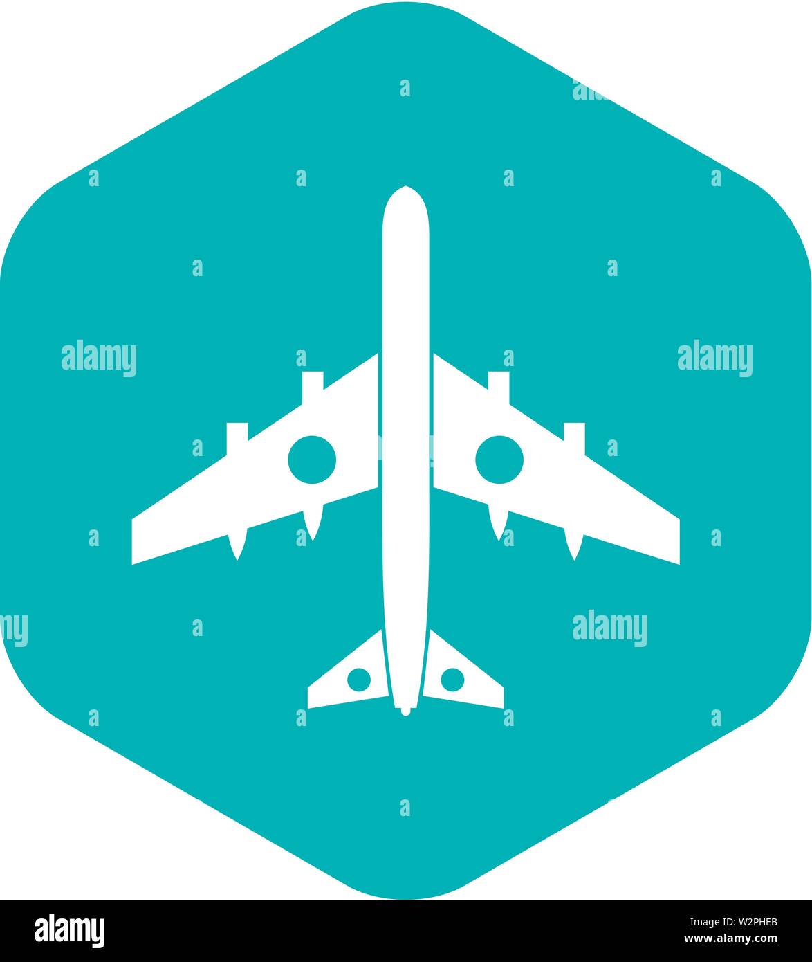Military fighter plane icon, simple style Stock Vector