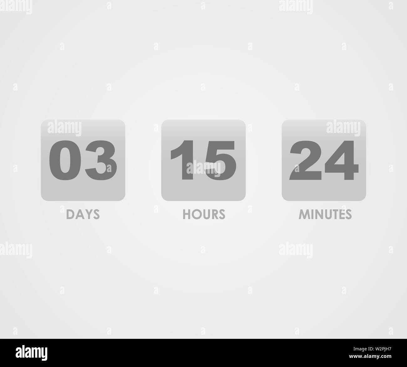 Countdown counter timer isolated on grey back Stock Vector Image & Art