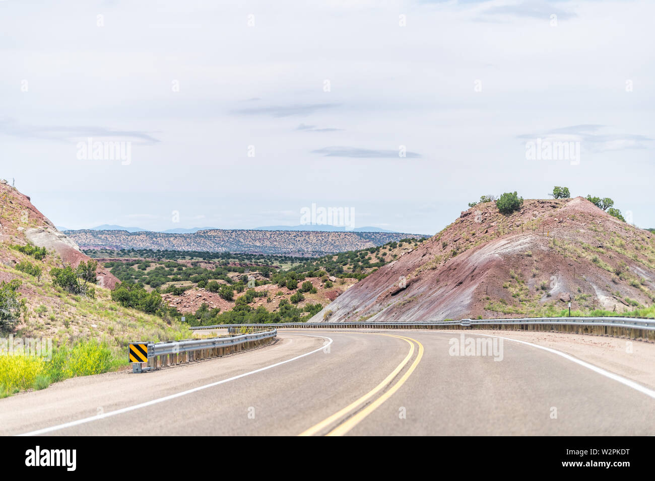 White Lakes or Stanley, New Mexico countryside view of canyon fields in