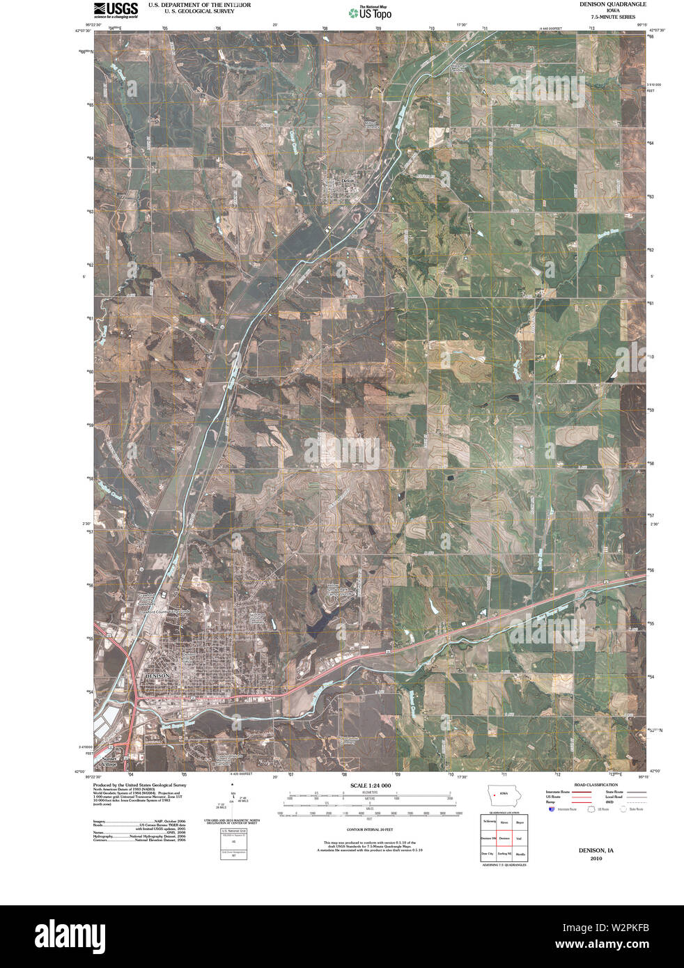 Denison iowa map Cut Out Stock Images & Pictures Alamy