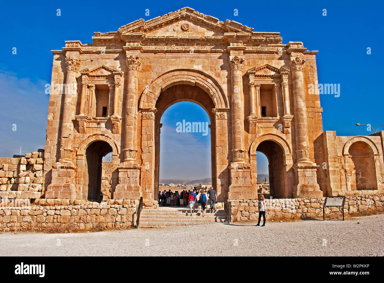 Roman architecture. The ancient Roman city of Gerasa in Jerash, Jordan  Stock Photo - Alamy