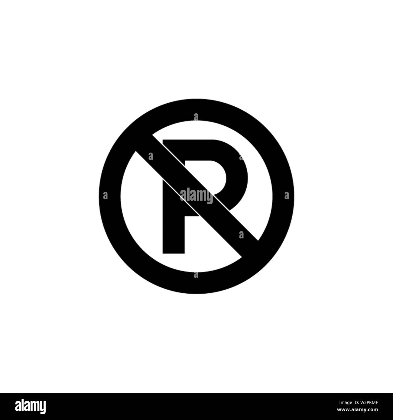 Vehicle parking sign Black and White Stock Photos & Images - Alamy