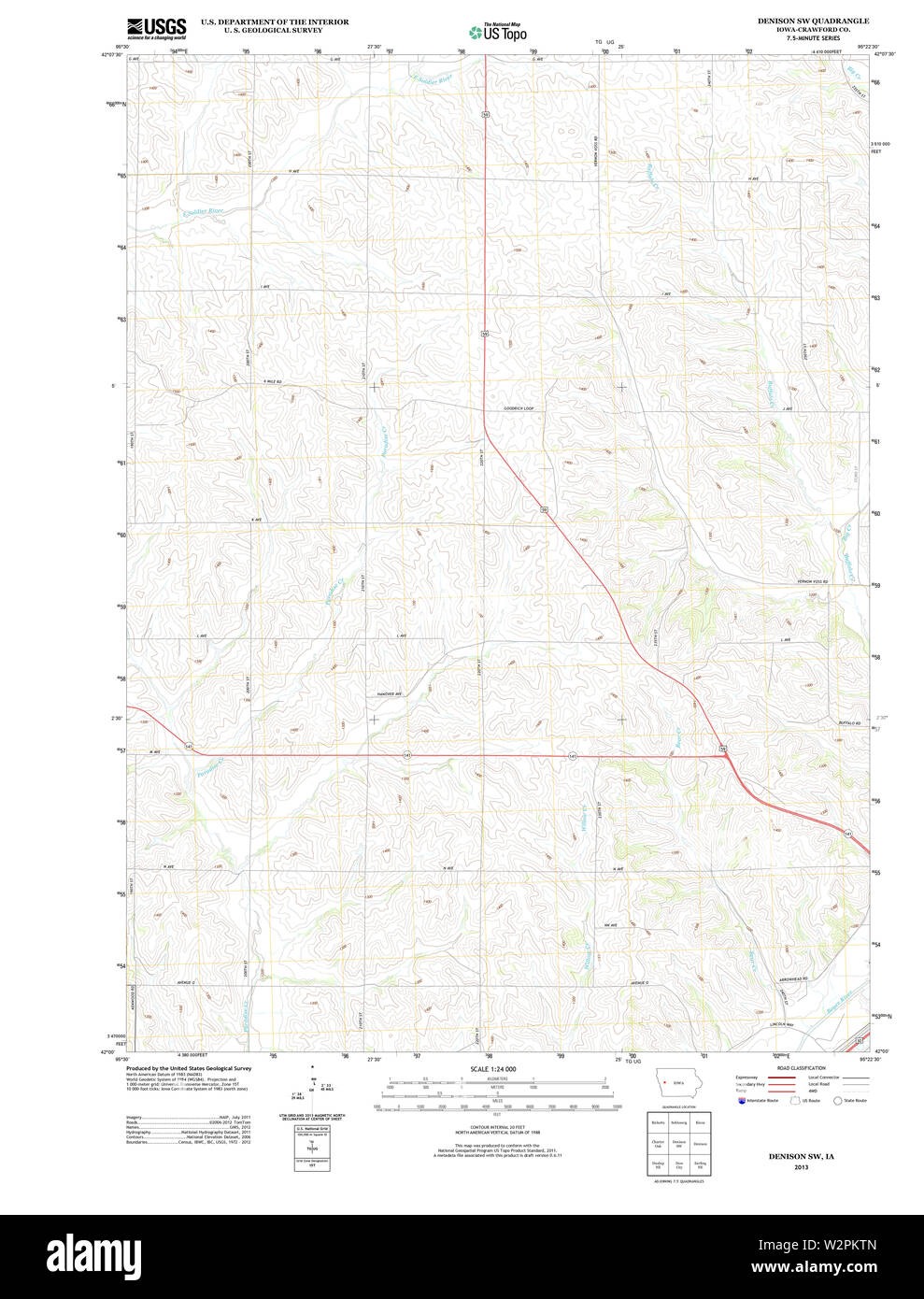Denison iowa map Cut Out Stock Images & Pictures Alamy